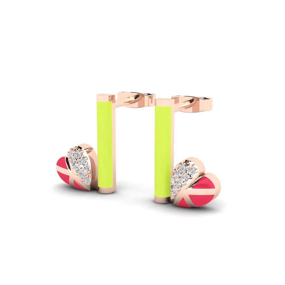 14k Oro Rosa Pendiente de mujer Epiphany