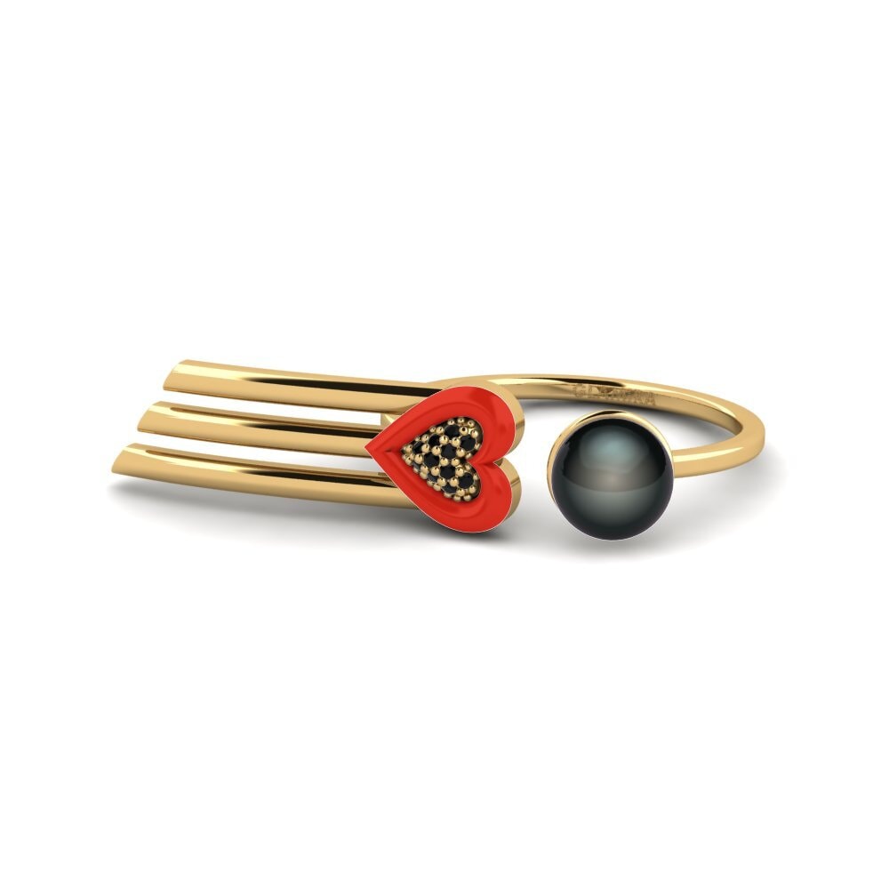 Schwarzer Diamant Ring Esperto