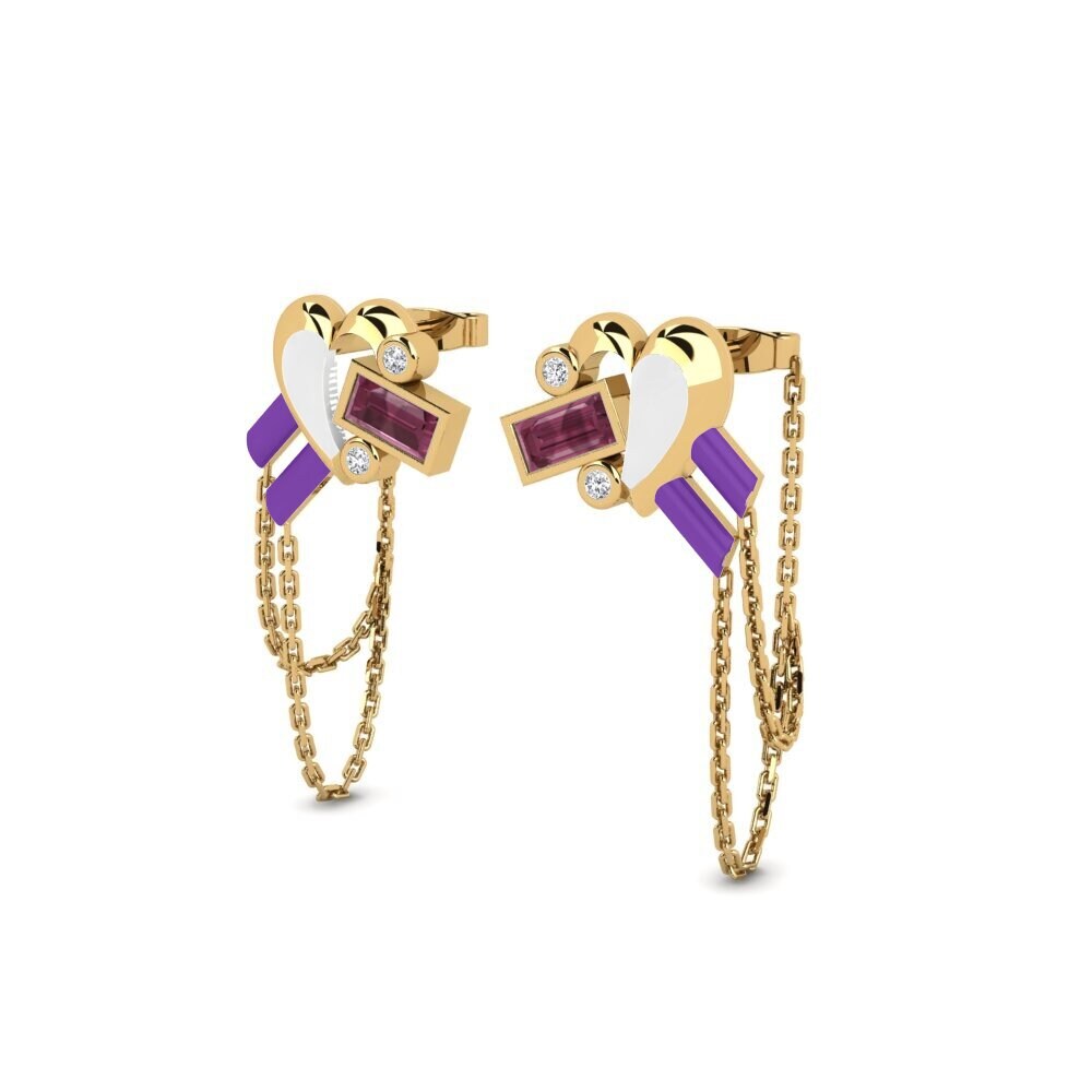 Rhodolite Garnet Women's Earring Estarcompleto