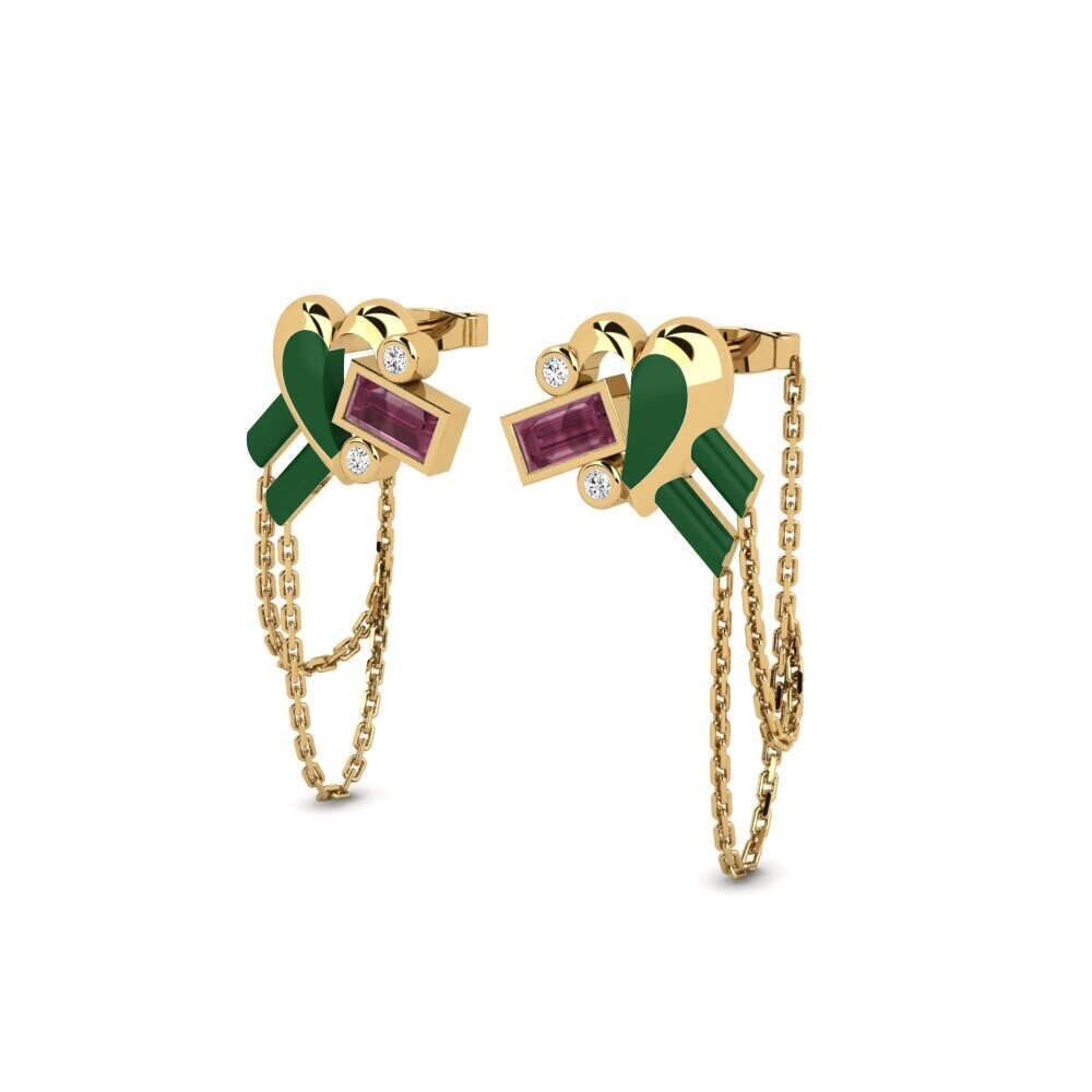 Rhodolite Garnet Women's Earring Estarcompleto