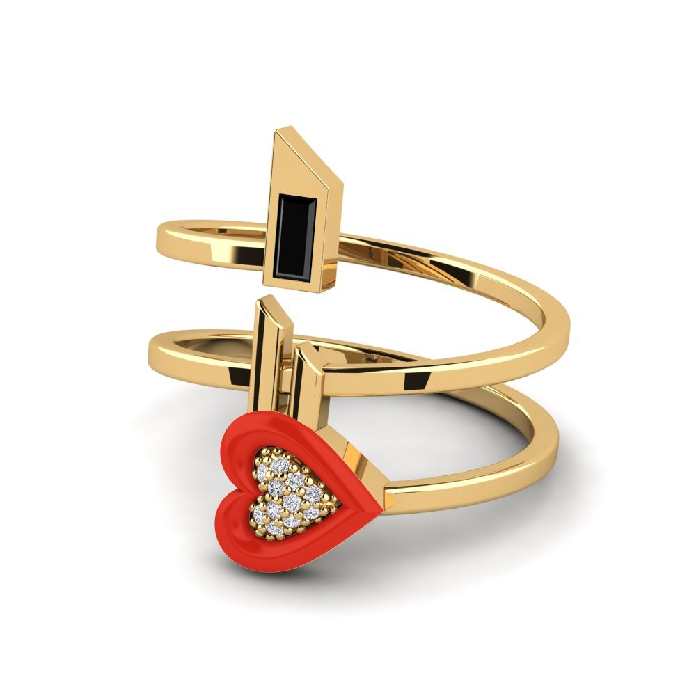 Zafiro negro Anillo Estetico