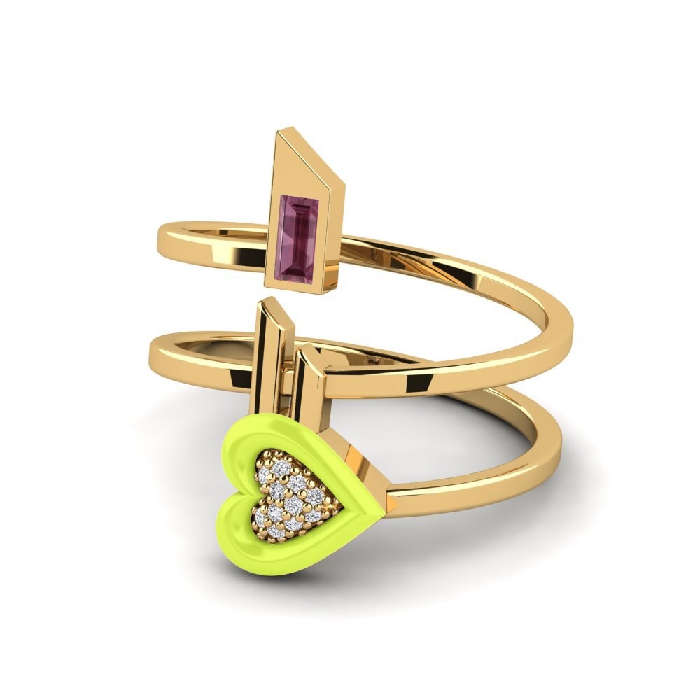 Granate Rhodolite Anillo Estetico