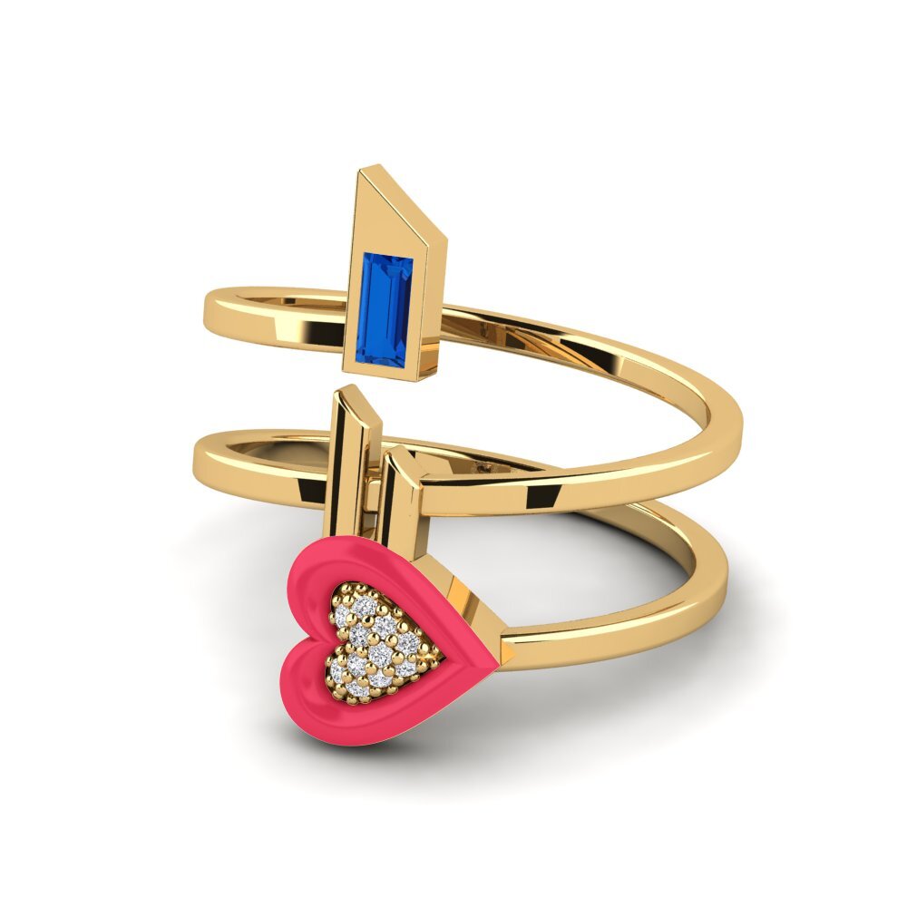 Dunkelblauer Zirkonia Ring Estetico