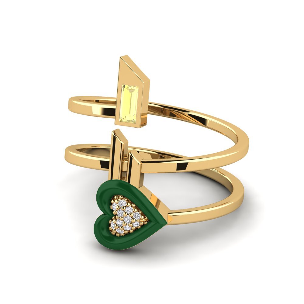Gelber Saphir Ring Estetico