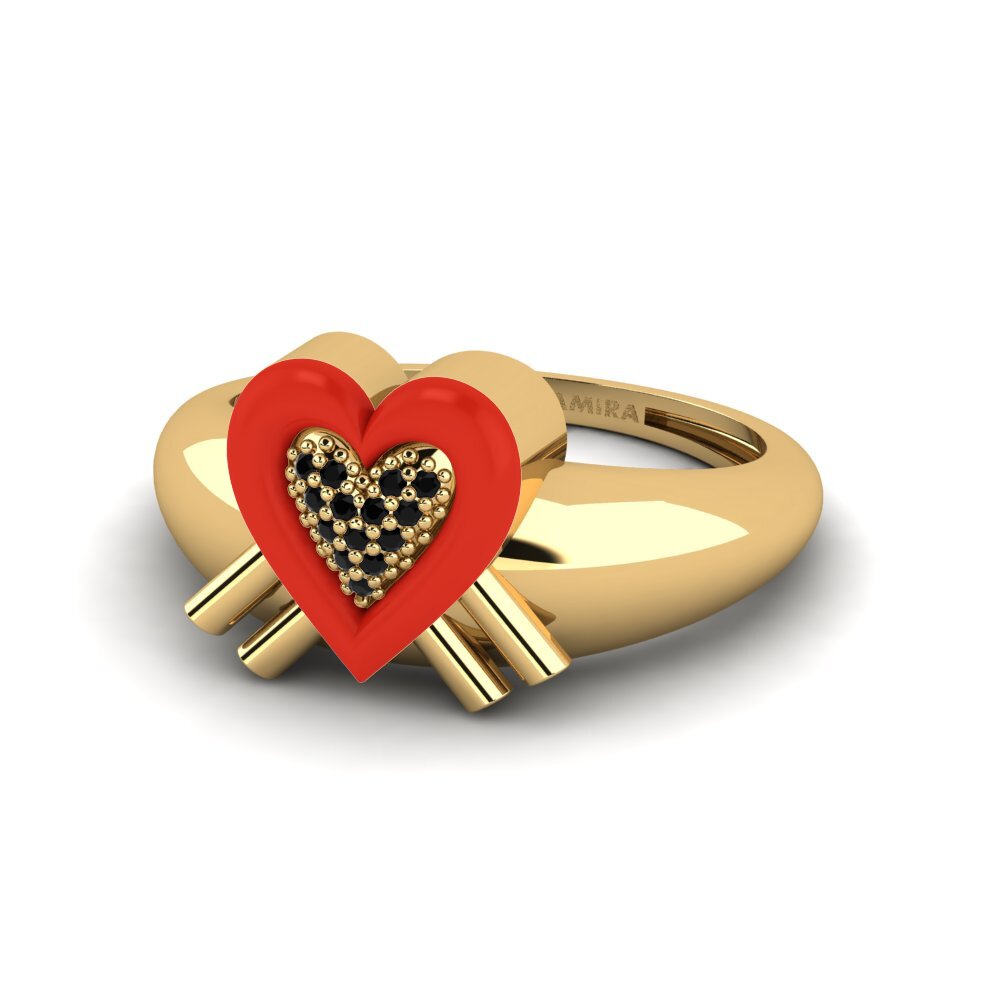 Zafiro negro Anillo Extragrande