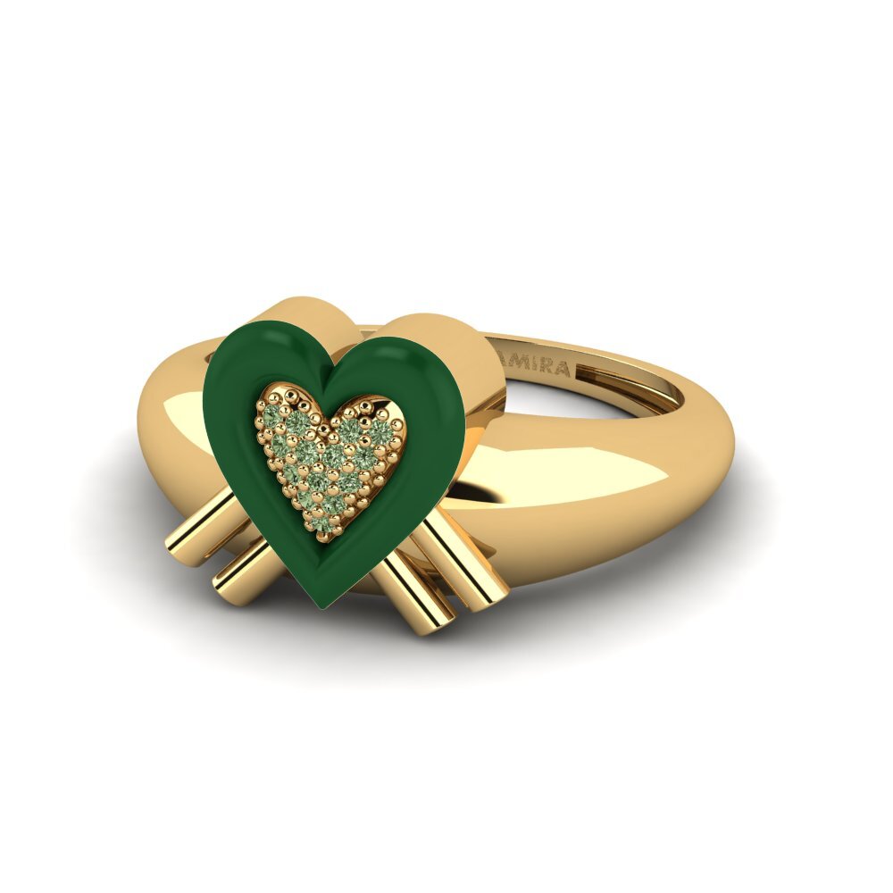 Green Diamond Ring Extragrande