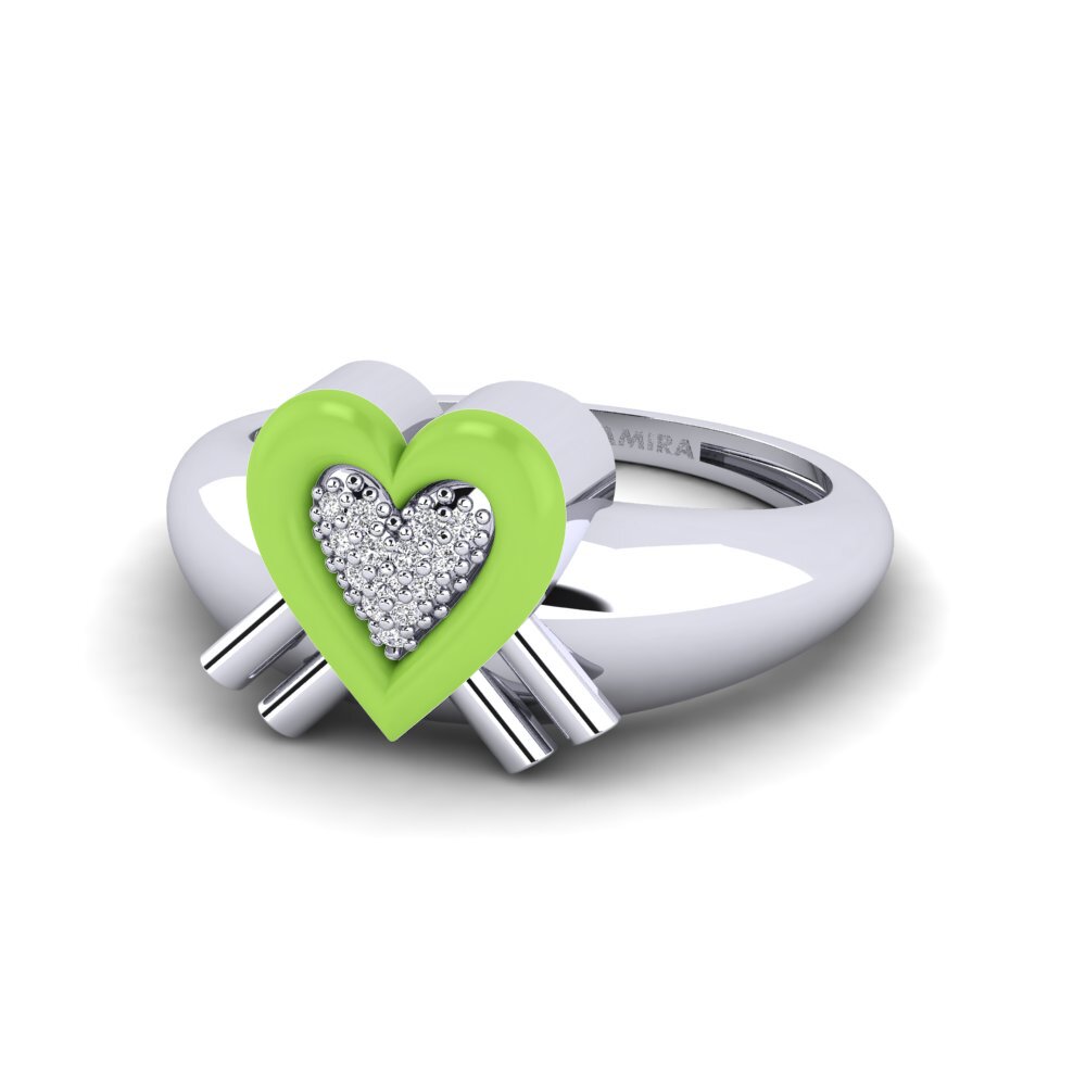 14ct White Gold Ring Extragrande