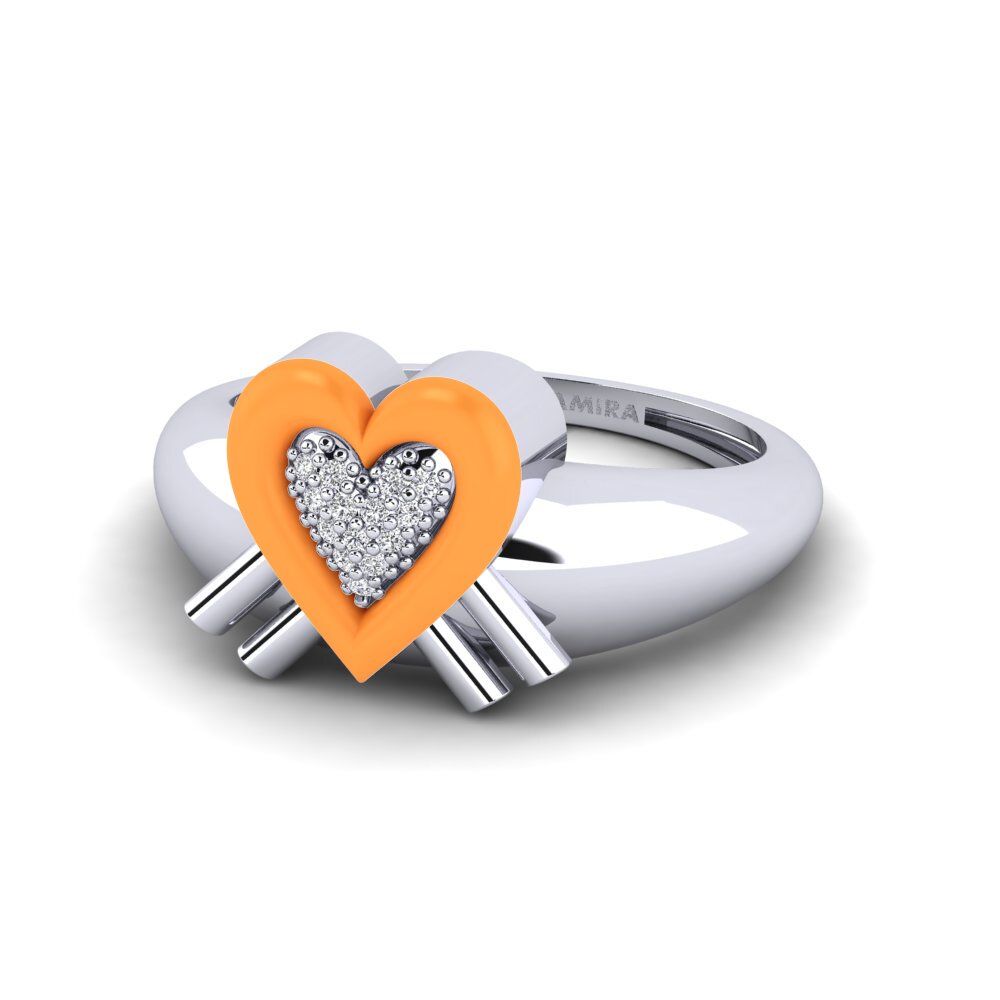 14ct White Gold Ring Extragrande