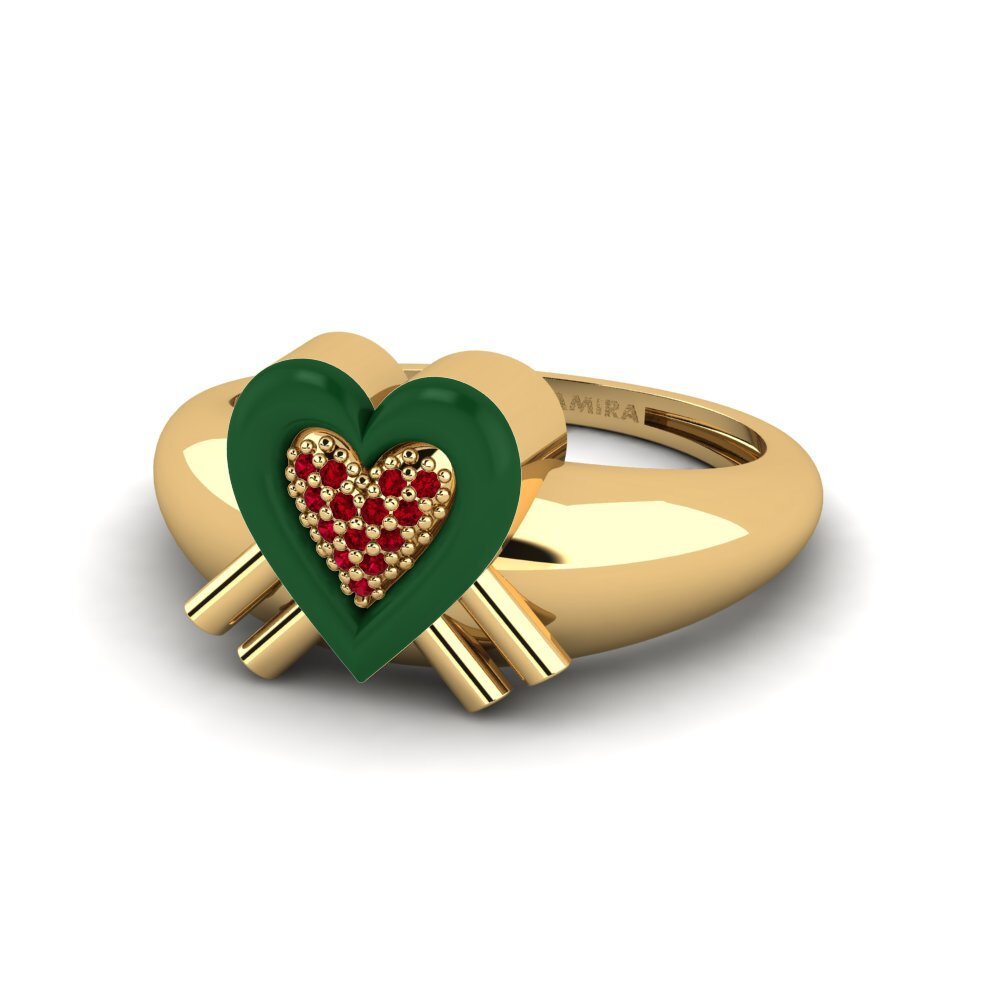 Circonita Roja Anillo Extragrande
