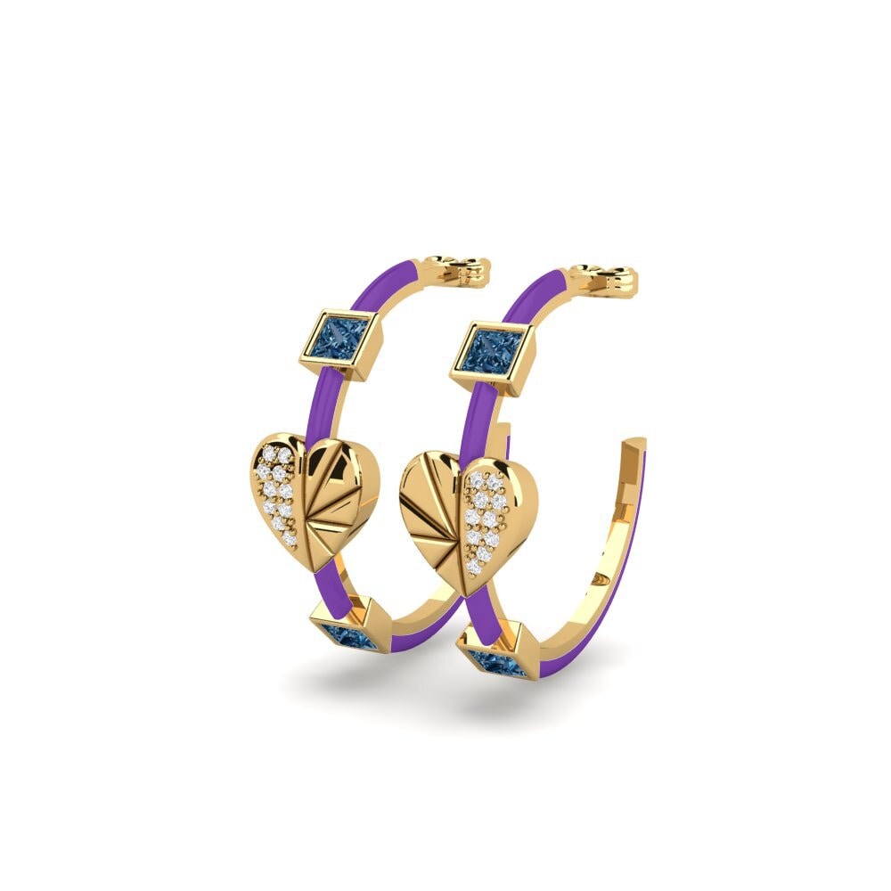 Diamante Azul Pendiente de mujer Fallove