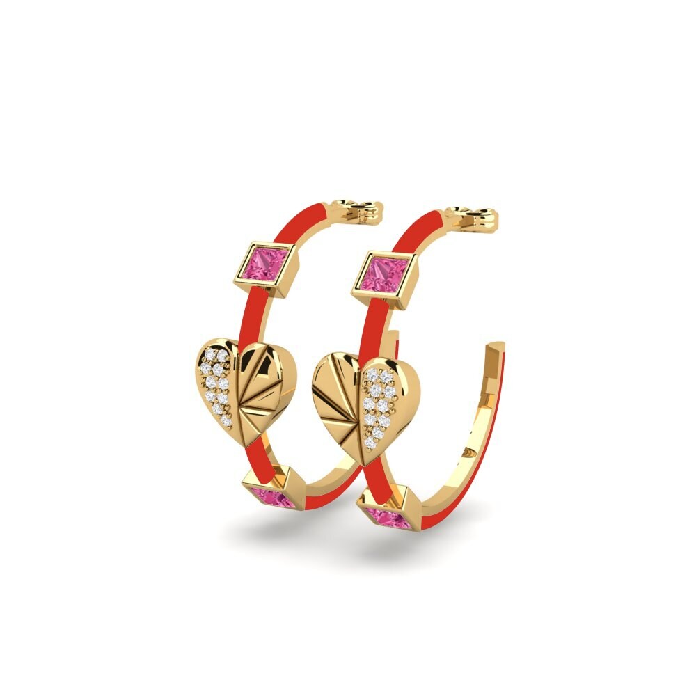Pink Tourmaline Women's Earring Fallove