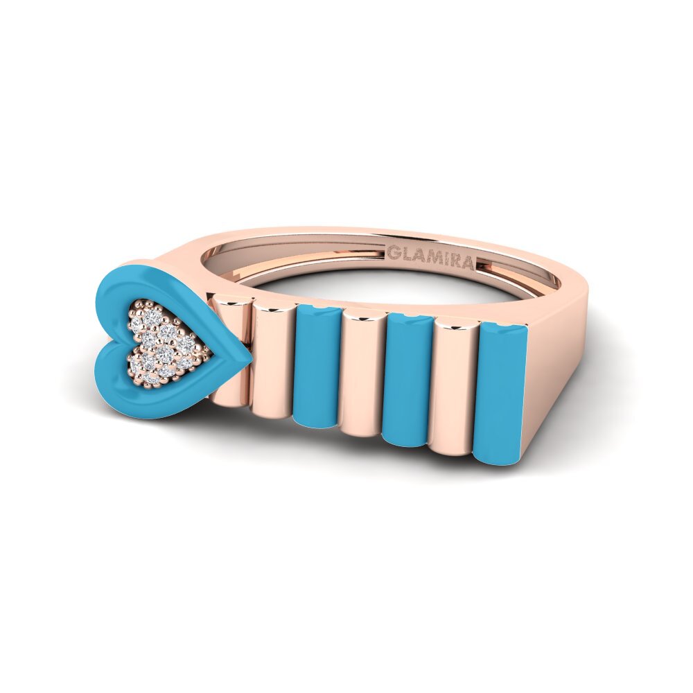 18ct Rose Gold Ring Fresco