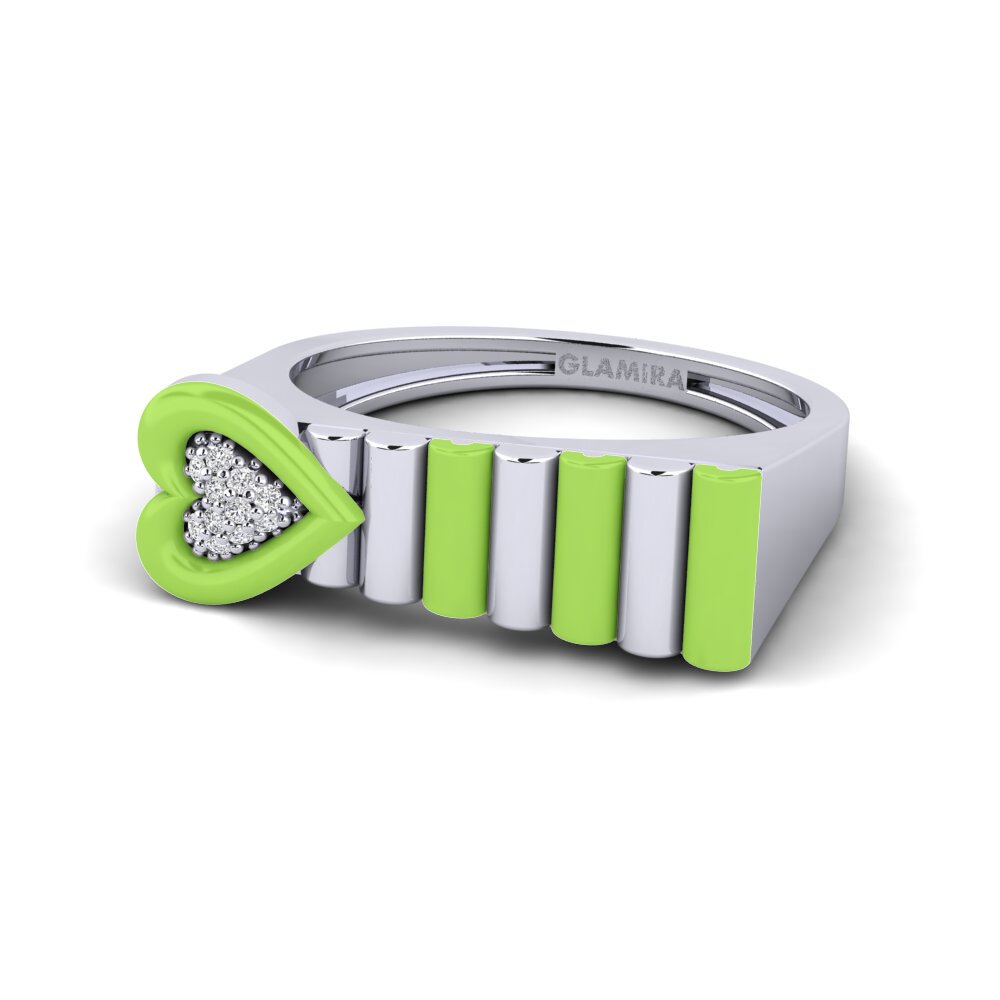 14ct White Gold Ring Fresco
