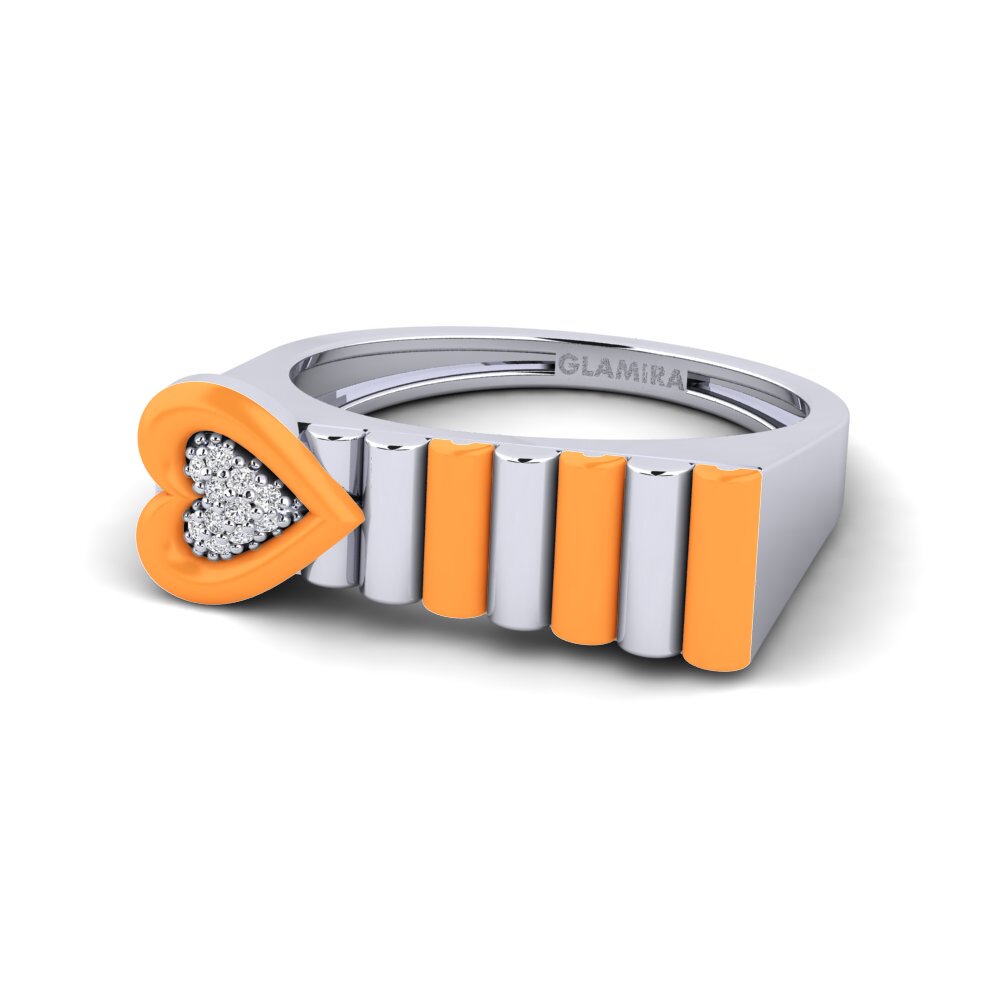 14ct White Gold Ring Fresco