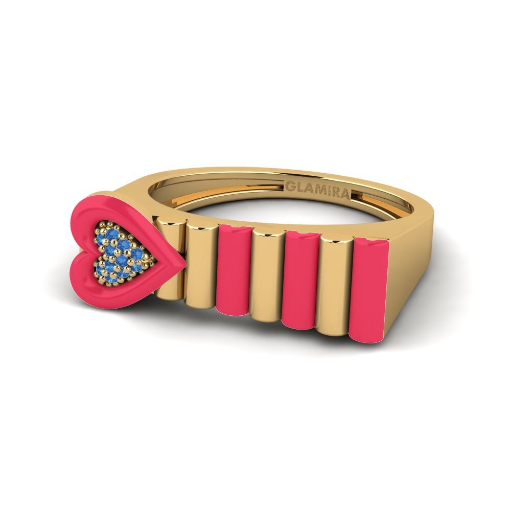 Dunkelblauer Zirkonia Ring Fresco