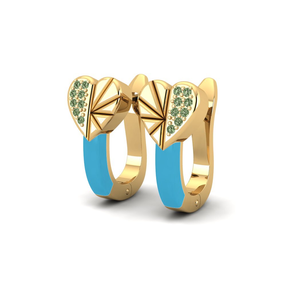Green Diamond Women's Earring Goldenrod