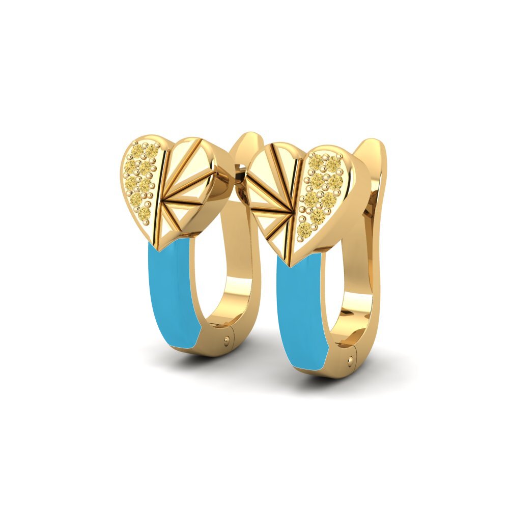 Yellow Diamond Women's Earring Goldenrod