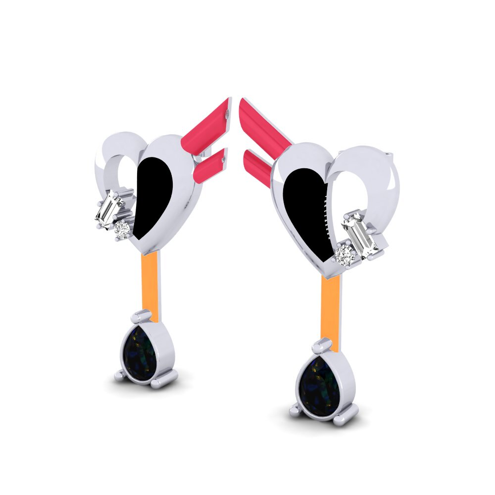 Black Opal Women's Earring Hoffnung B
