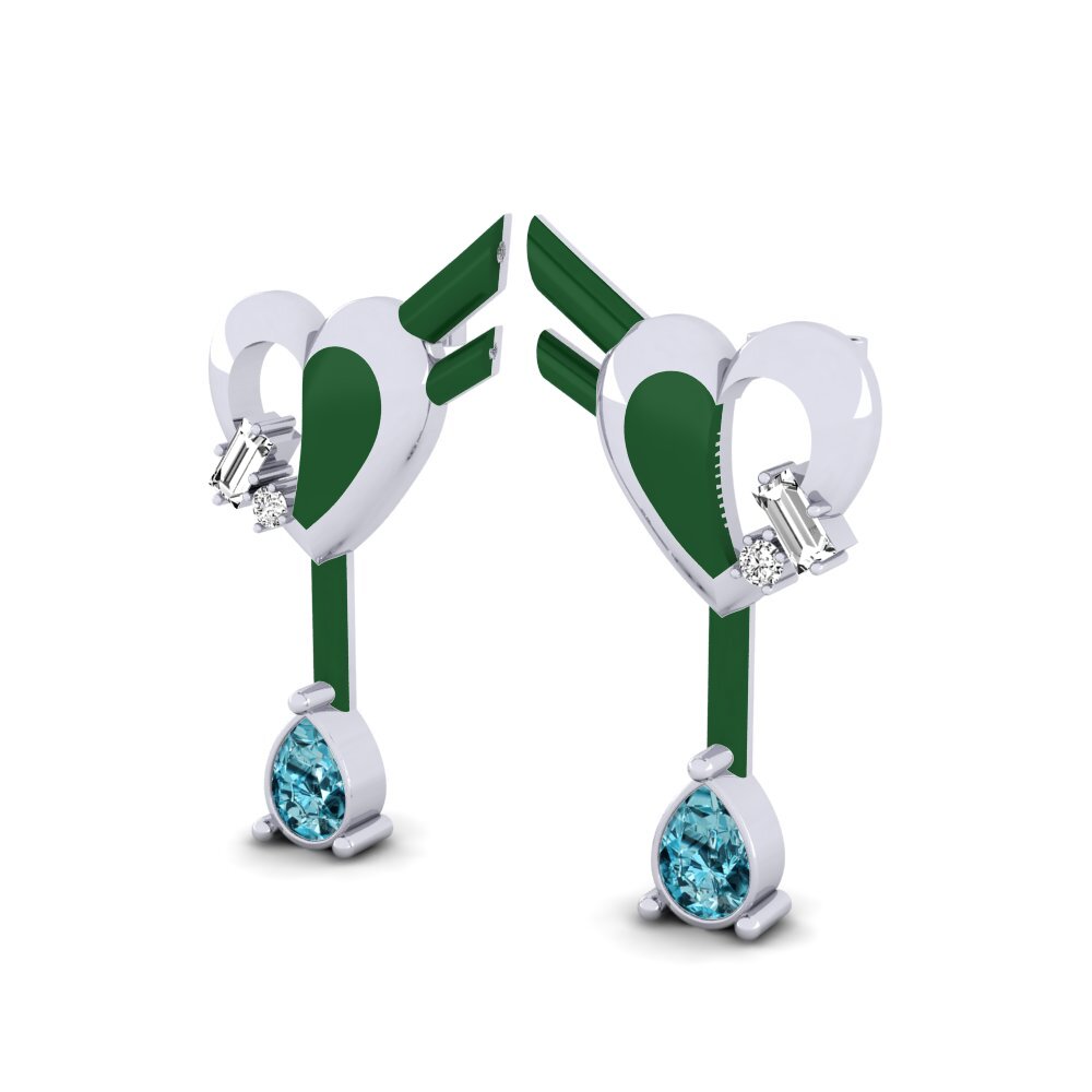 Circón Azul Pendiente de mujer Hoffnung B