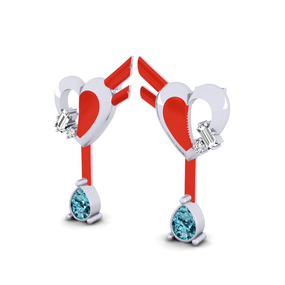 Circón Azul Pendiente de mujer Hoffnung B