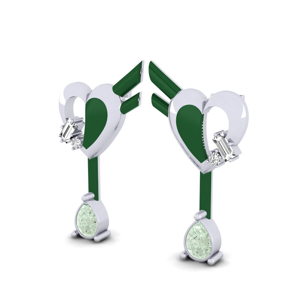 Amatista verde Pendiente de mujer Hoffnung B