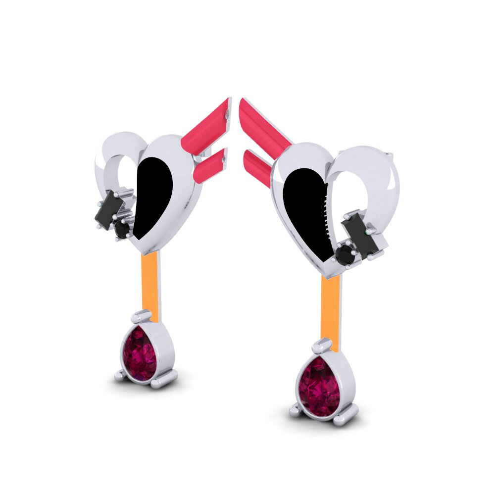 Rhodolite Garnet Women's Earring Hoffnung B