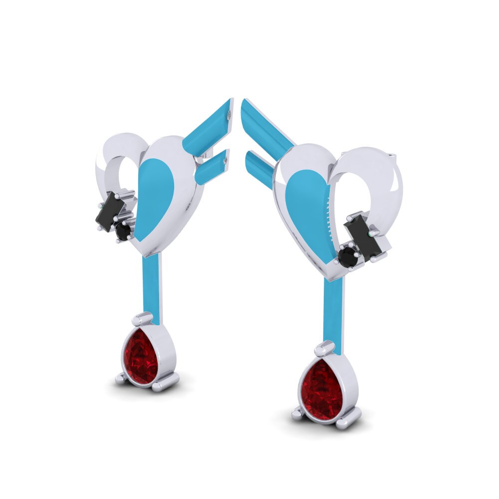 Red Zirconia Women's Earring Hoffnung B