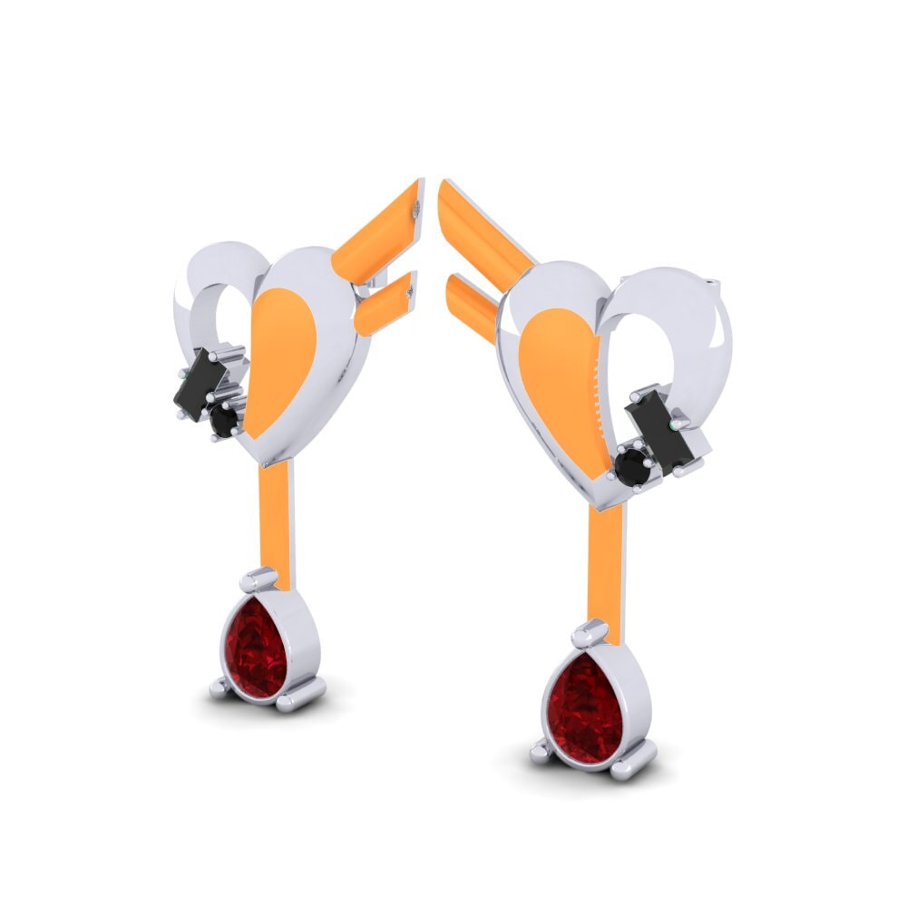 Red Zirconia Women's Earring Hoffnung B