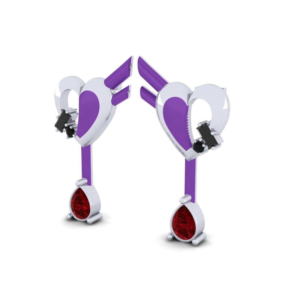 Red Zirconia Women's Earring Hoffnung B