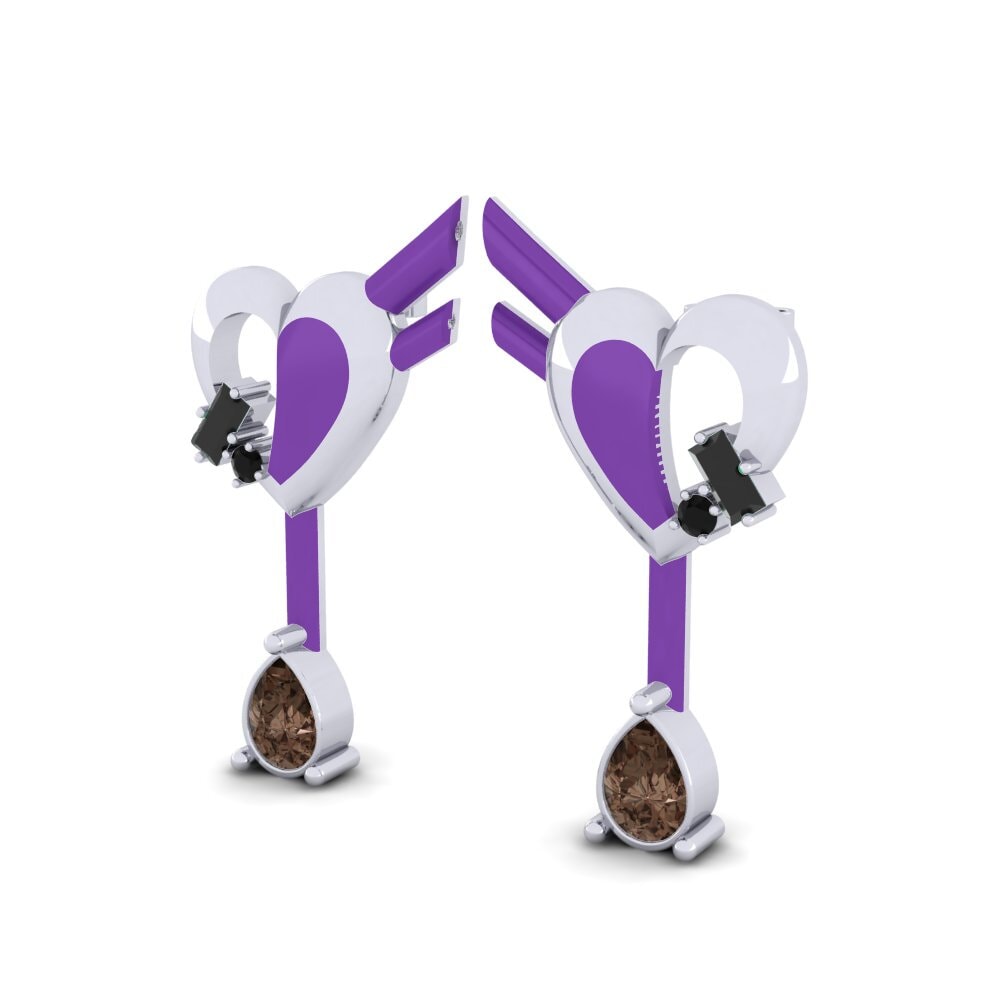 Smoky Quartz Women's Earring Hoffnung B