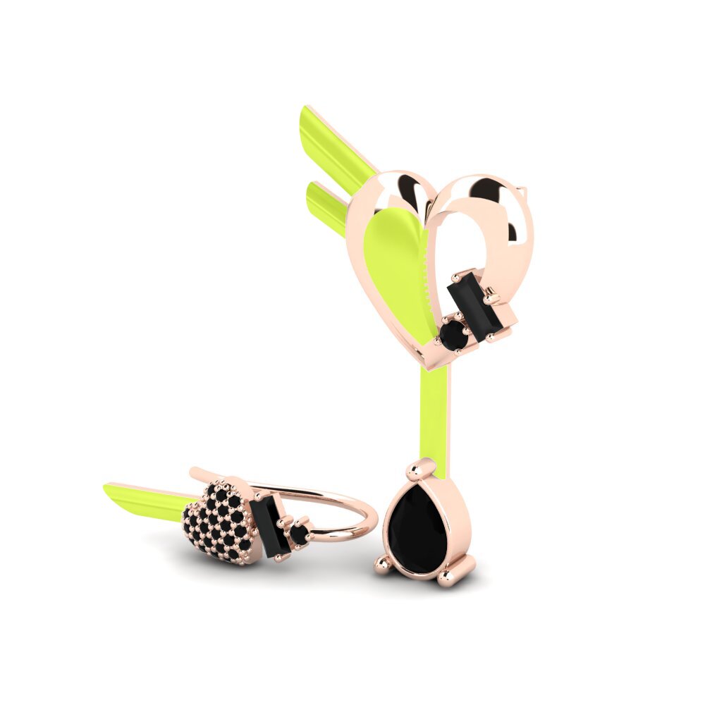 18k Oro Rosa Pendiente de mujer Hoffnung Set