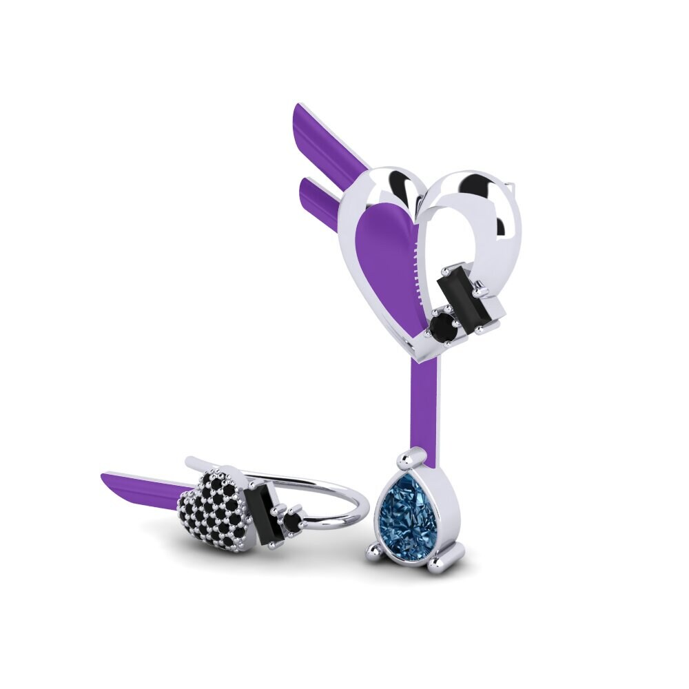Diamante Azul Pendiente de mujer Hoffnung Set