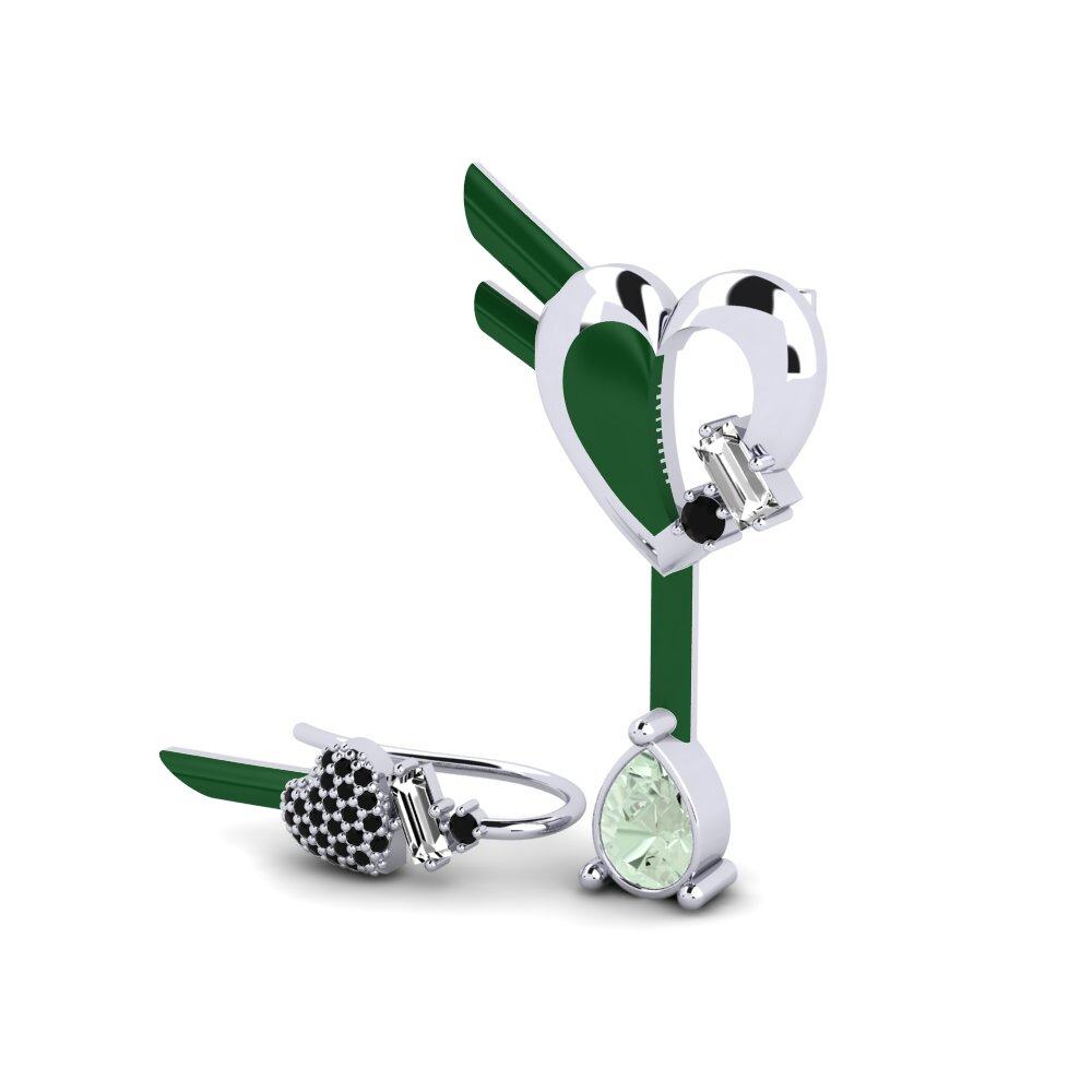 Amatista verde Pendiente de mujer Hoffnung Set