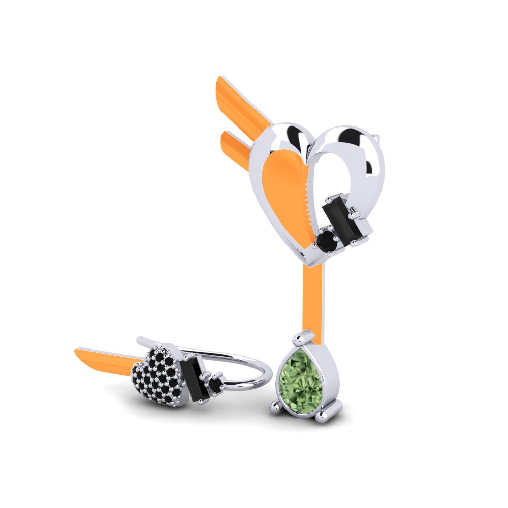 Green Sapphire Women's Earring Hoffnung Set