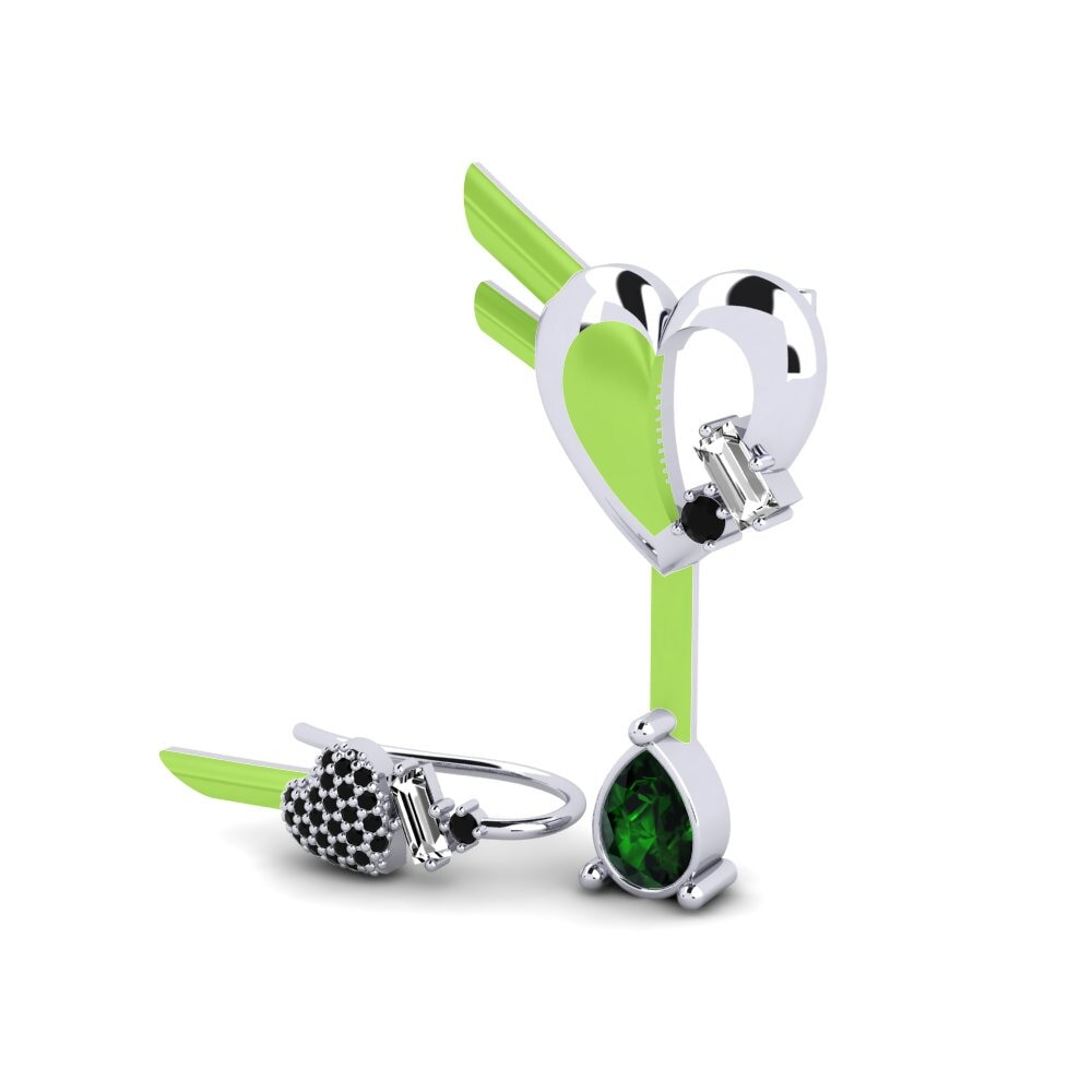 Turmalina verde Pendiente de mujer Hoffnung Set