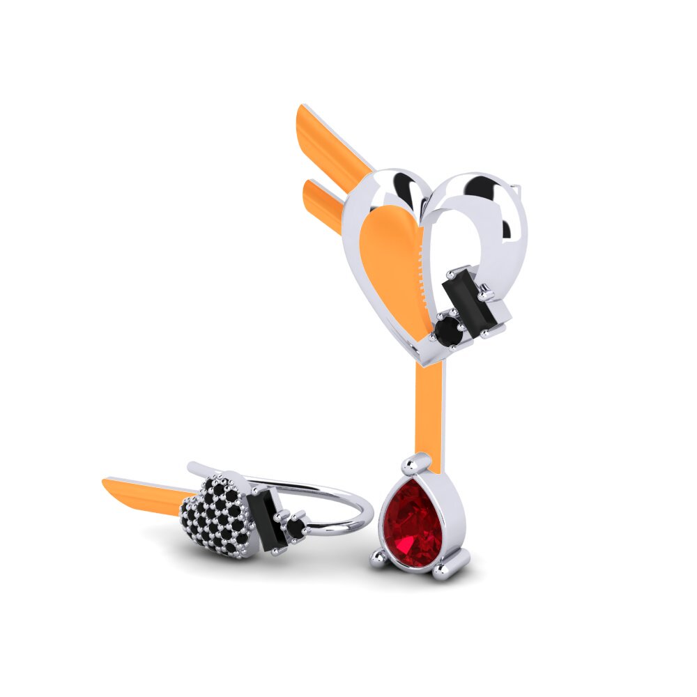 Red Zirconia Women's Earring Hoffnung Set