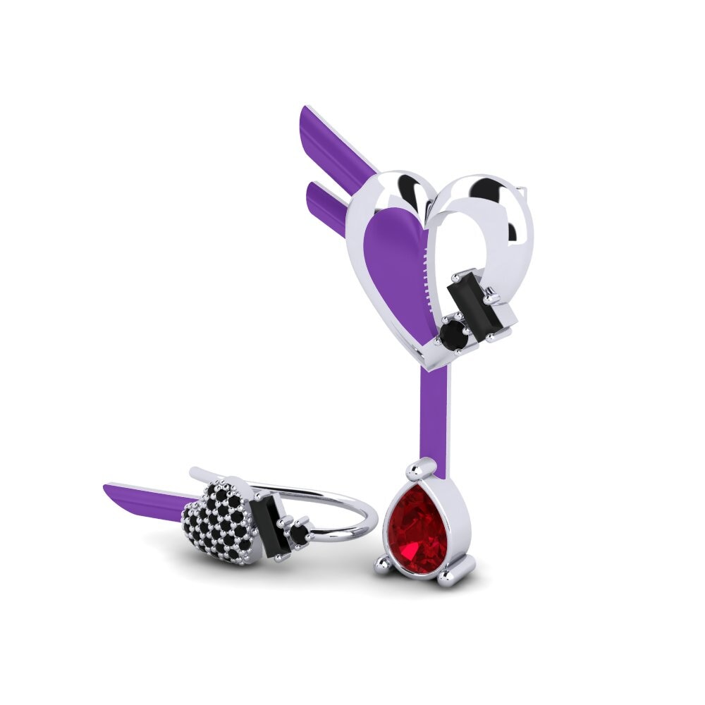 Red Zirconia Women's Earring Hoffnung Set