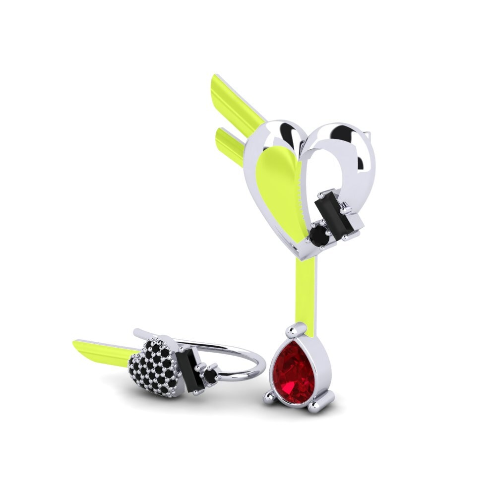 Red Zirconia Women's Earring Hoffnung Set
