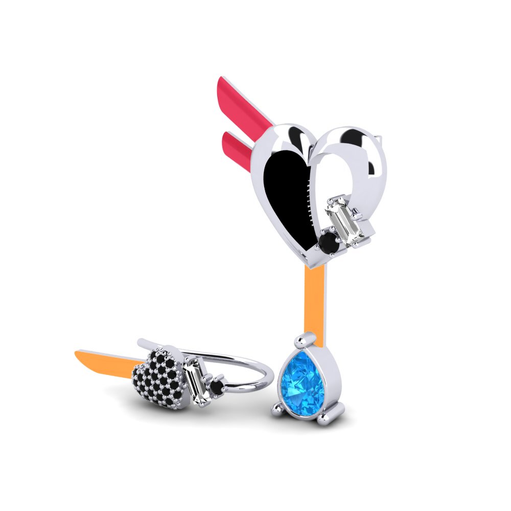Topacio azul Pendiente de mujer Hoffnung Set