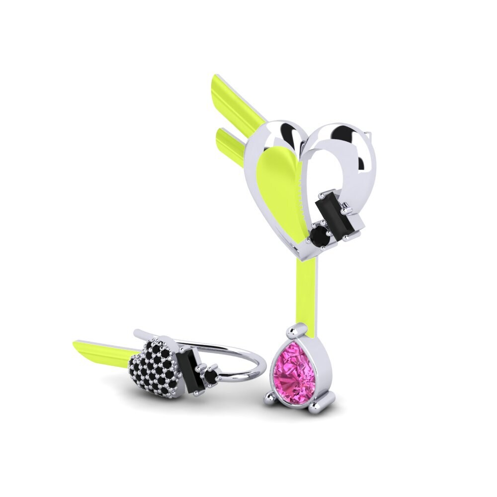 Pink Topaz Women's Earring Hoffnung Set