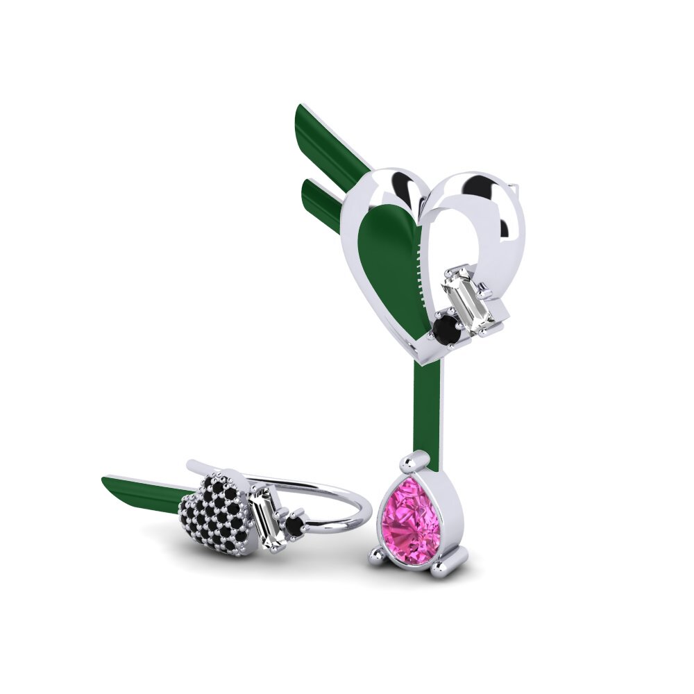 Topacio Rosa Pendiente de mujer Hoffnung Set