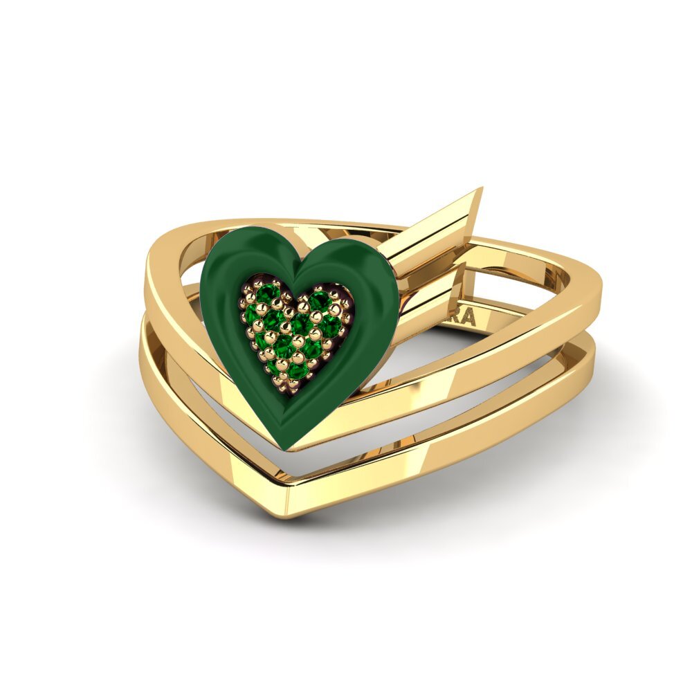 Zircone Verde Anello Insiem