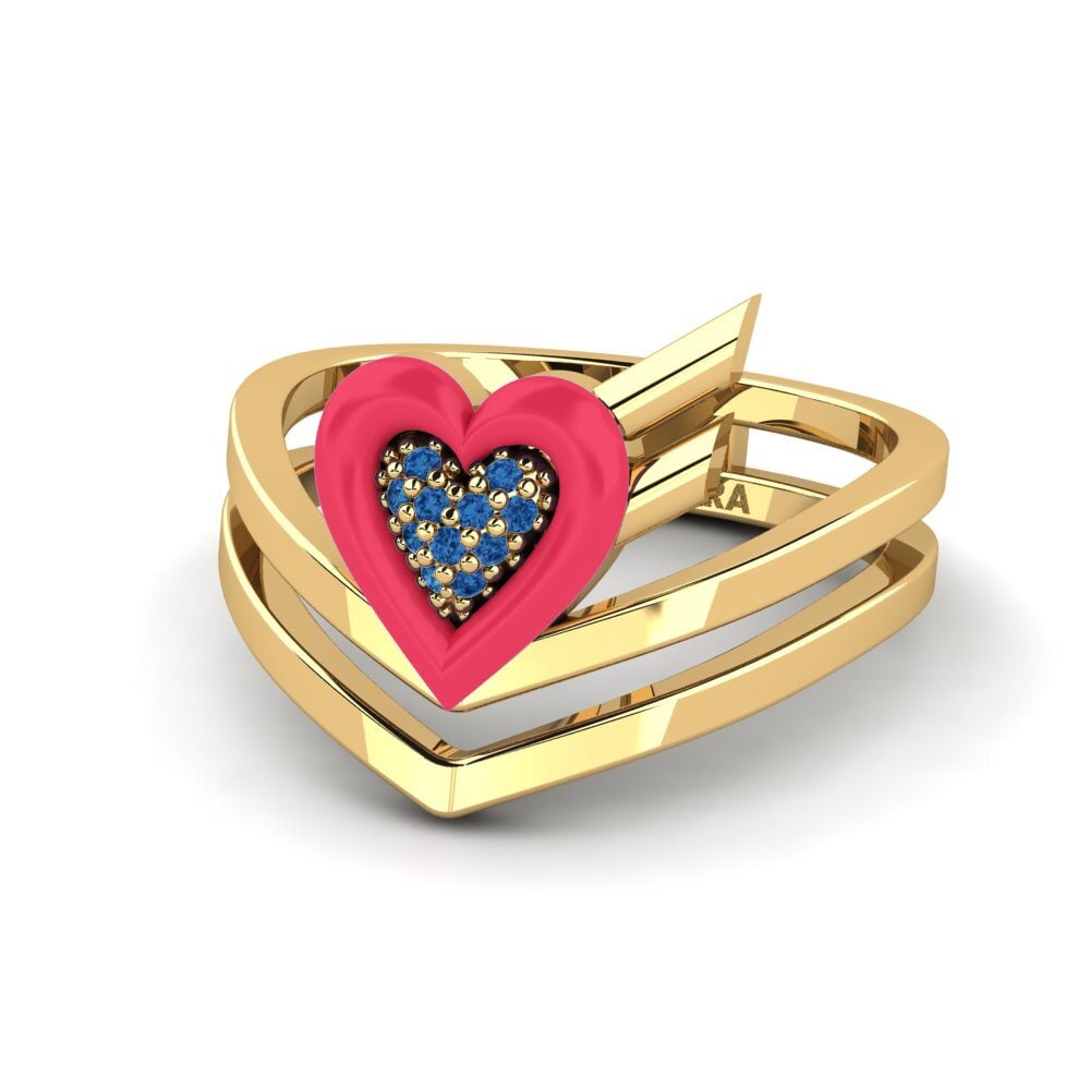 Dunkelblauer Zirkonia Ring Insiem