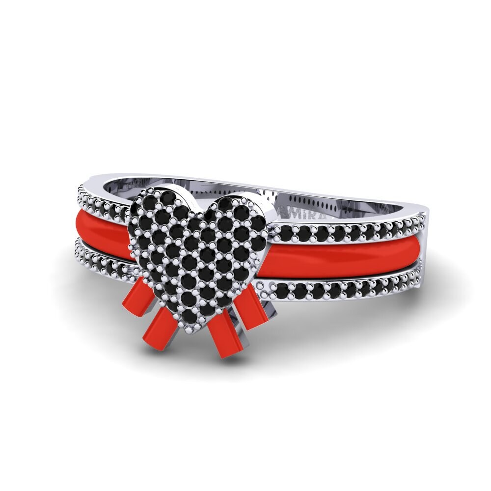 Schwarzer Diamant Ring Kraftvoll