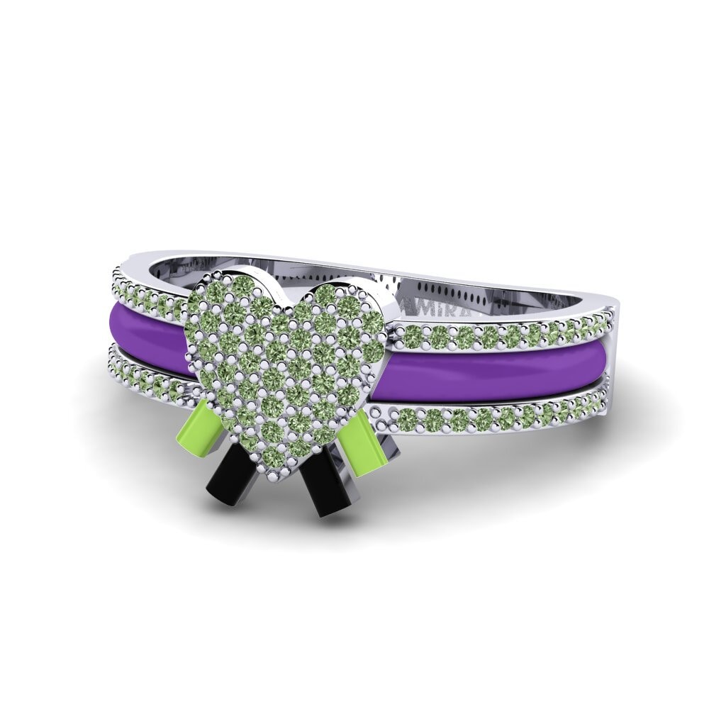 Grüner Diamant Ring Kraftvoll