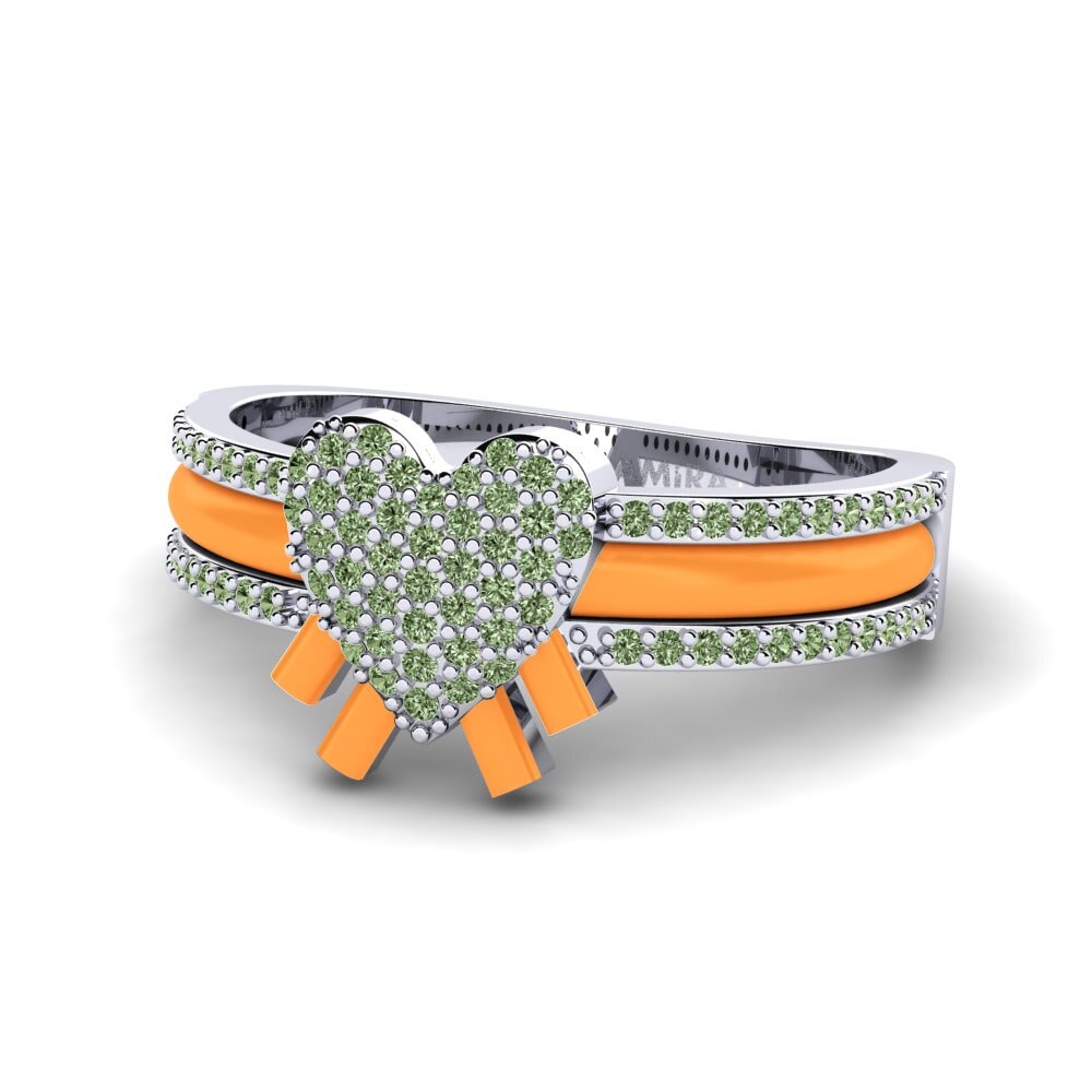 Grüner Diamant Ring Kraftvoll