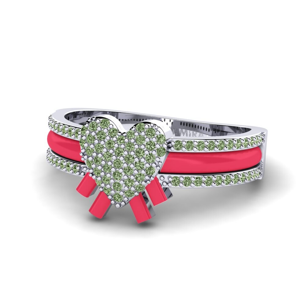 Grüner Diamant Ring Kraftvoll