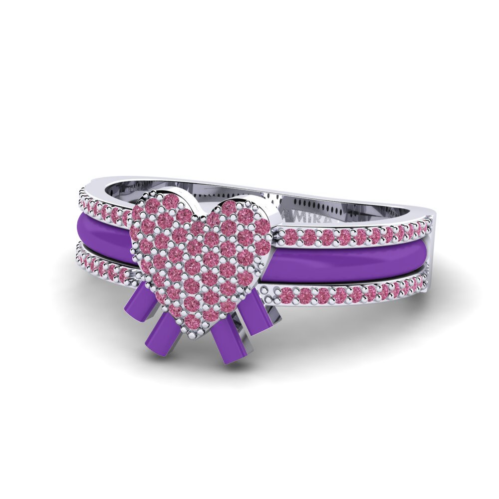 Granate Rhodolite Anillo Kraftvoll