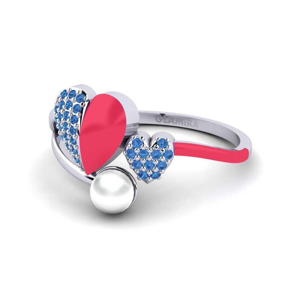 Dunkelblauer Zirkonia Ring Lastkiss