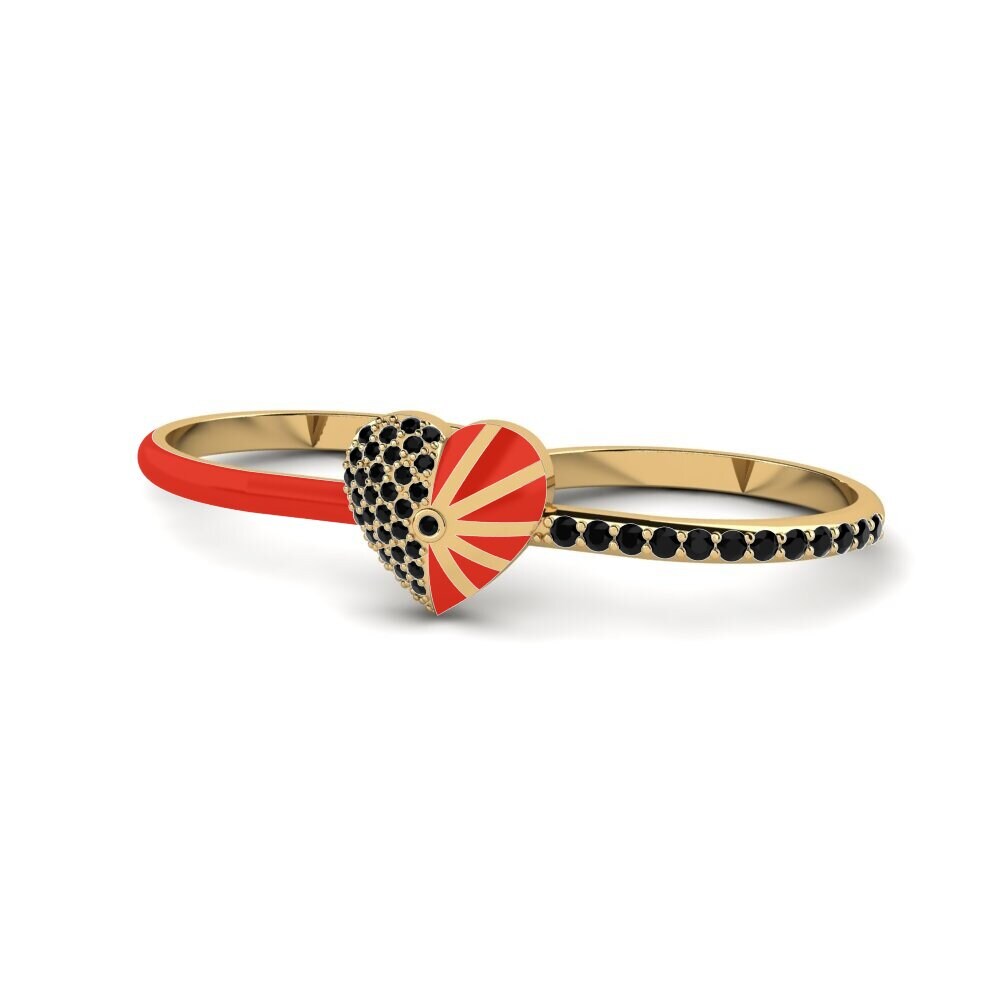 Zafiro negro Anillo Lavender